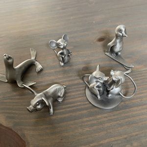 Set of 5 Hudson Pewter collectibles